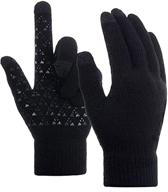 🧤 stay warm and connected with our winter texting anti-slip thermal black m men's gloves & mittens logo