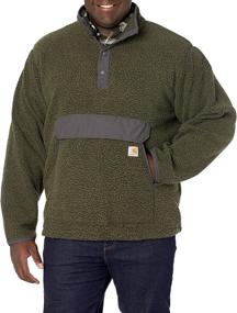 img 2 attached to 🧥 Carhartt Relaxed Pullover Heather X Large: Ultimate Comfort and Style for Big & Tall Men