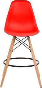 img 3 attached to IRIS USA, Inc. Red Plastic Shell Bar Stool, 2-Pack