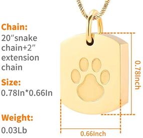 img 3 attached to 🐾 LYFML Pet Cremation Jewelry: Paw Print Memorial Locket Necklace for Ashes, Made of Titanium Steel, with Customizable Options and Filling Kit