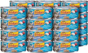 img 4 attached to 🐱 Purina Friskies Wet Cat Food: Shreds with Ocean Whitefish & Tuna in Sauce - (24) 5.5 oz. Cans for Optimal Feline Nutrition