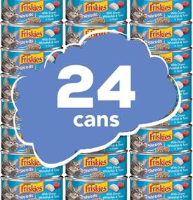 img 2 attached to 🐱 Purina Friskies Wet Cat Food: Shreds with Ocean Whitefish & Tuna in Sauce - (24) 5.5 oz. Cans for Optimal Feline Nutrition