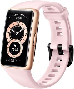 img 4 attached to 📱 HUAWEI Band 6 Fitness Tracker Smartwatch for Men Women, 1.47’’ AMOLED Color Screen, Spo2 and Heart Rate Monitoring, Long Battery Life, 5ATM Waterproof, Global Version, Pink