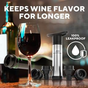 img 1 attached to Preserve Wine Freshness with Premium Wine Pump Preserver Saver Kit