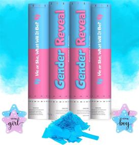 img 4 attached to Gender Reveal Confetti Powder Cannon Event & Party Supplies for Decorations