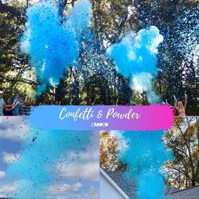 img 3 attached to Gender Reveal Confetti Powder Cannon Event & Party Supplies for Decorations