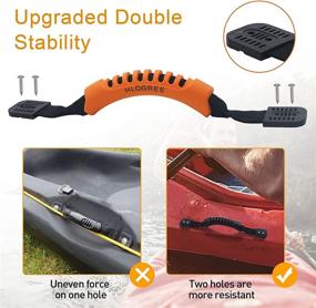 img 1 attached to 👜 HLOGREE Kayak Carry Handle Kit - 4 Pcs, Canoe Boat Side Mount Rubber Handles Replacement Accessories for Ocean, Lifetime, Pescador, Emotion Kayaks & Suitcase