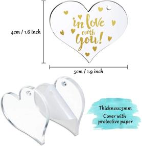 img 3 attached to 🔑 30 Clear Heart Shape Acrylic Keychain Blanks with Metal Key Rings - Ideal for DIY Crafts and Mother's Day Projects