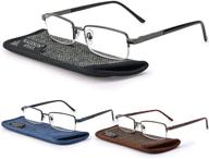 👓 madison avenue blue light blocking reading glasses: stylish and functional 3 pack for men with spring hinge logo