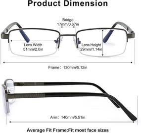 img 2 attached to 👓 Madison Avenue Blue Light Blocking Reading Glasses: Stylish and Functional 3 Pack for Men with Spring Hinge