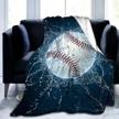 baseball blanket microfiber flannel bedding logo