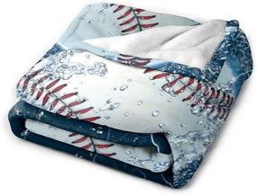 img 3 attached to Baseball Blanket Microfiber Flannel Bedding