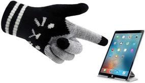 img 3 attached to Cold Weather Girls' Screen Gloves Pattern Mittens - Knitted Accessories