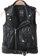 luckface 2016 men's faux leather motorcycle joker vest for casual dress (black) logo