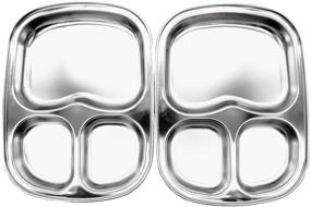 img 4 attached to 🍽️ Durable Stainless Divided Toddlers Tray Compartment: Perfect for Mess-free Mealtimes