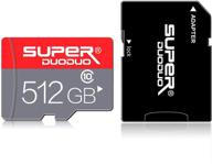 💾 512gb high-speed micro sd card with adapter - ideal for cameras, computers, gaming consoles, dash cams, surveillance, and drones logo