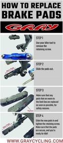 img 1 attached to Optimized Gray Road Bike Brake Pads specifically designed for Carbon Wheels