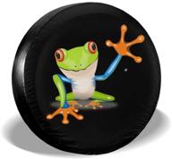 🐸 frog spare tire cover - waterproof, dust-proof, uv sun wheel cover for 15 inch jeep, trailer, rv, suv, and various vehicles logo