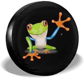 img 4 attached to 🐸 Frog Spare Tire Cover - Waterproof, Dust-Proof, UV Sun Wheel Cover for 15 Inch Jeep, Trailer, RV, SUV, and Various Vehicles