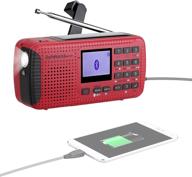 📻 retekess hr11w digital noaa weather radio: solar bluetooth radio with wind up, phone charger, tf socket, sos alarm – red, emergency radio for hurricanes logo