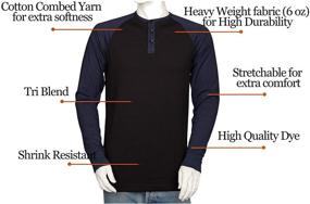 img 1 attached to Styllion Big Tall Raglan Henley Мужская одежда для рубашек