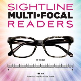 img 1 attached to 👓 Sightline P 306 Multifocus Progressive Power Acetate Reading Glasses - Premium Frame for Women (Black Tortoise) - 1.00 Magnification