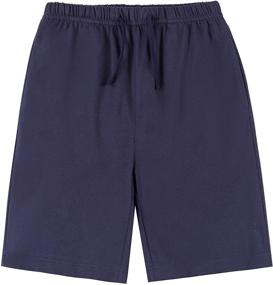 img 3 attached to 🩳 AMERICLOUD Drawstring Athletic Pockets Black X Large Boys' Shorts - Premium Comfort and Style