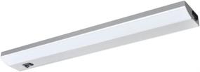 img 1 attached to 💡 Ecolight 18-inch LED Direct Wire Under Cabinet Light Bar: Sleek Silver Gloss Metallic Design for Effective Illumination