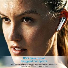 img 1 attached to 🎧 Водонепроницаемые спортивные черные Bluetooth наушники ONOW