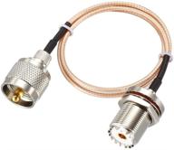 1.5-feet uhf pl-259 male to uhf so-239 female bulkhead rg316 coax cable by uxcell logo