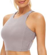 👚 top 3 high neck crop tops with built-in bra for women's yoga, running, and workout activewear gym логотип