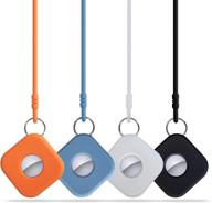 🔑 topmade 4-pack silicone protective case with key chain ring for apple airtag - anti-scratch holder cover for 2021 tracker - key & pet finder logo