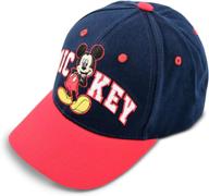 🧢 disney toddler mickey mouse baseball hat for boys ages 2-4, kids cap, washed sunhat logo