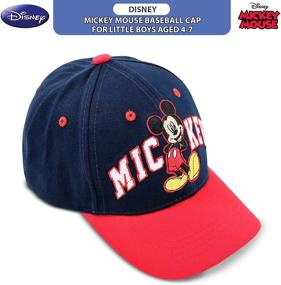 img 2 attached to 🧢 Disney Toddler Mickey Mouse Baseball Hat for Boys Ages 2-4, Kids Cap, Washed Sunhat