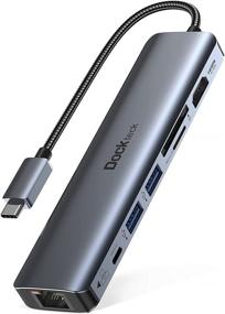 img 4 attached to 🔌 Dockteck 7-in-1 USB-C Hub: 4K HDMI, Ethernet, 100W Power Delivery & More for MacBook, iPad Pro, XPS