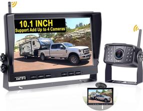 img 4 attached to 📷 AMTIFO A11 RV Backup Camera: HD 1080P Wireless Rear View System with 10 Inch Monitor, DVR Recording & IP69K Waterproof, Night Vision - Supports up to 4 RV Cameras