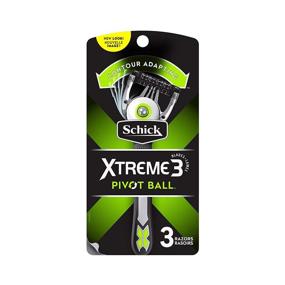 img 4 attached to Superior Shaving Experience: Schick Xtreme 3 Pivot Ball Disposable Razors for Men (3-Count)