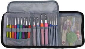 img 1 attached to Katech Ergonomic Crochet Hooks Set with Roll Closure Case - Complete 49-Piece Knitting Accessories Organizer for Crochet Lovers - DIY Hand Knitting Art Tools with Needle Kit and Yarn Weaving