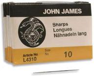 🔍 optimized for seo: john james sharp beading needles - size 10, 25 pack logo