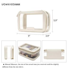img 2 attached to 👝 Rownyeon Clear Makeup Case: Multipurpose Travel Organizer & Storage Bag in White