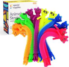 img 4 attached to 🎉 Fun and Tactile Special Supplies Kid’s Sensory Toys Fidget Strings with Cute Animal Faces, Set of 12