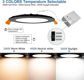 img 3 attached to 💡 Versatile Dimmable Recessed Junction with 3000K, 4000K, and 5000K Color Temperature Options