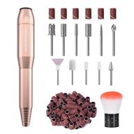 💅 машина для сверления melodysusie gold electric nail drill machine 11 in 1 kit - портативная электрическая пила efile, инструмент для маникюра и педикюра акриловых и гелевых ногтей с насадками для сверления, абразивными кругами и щёткой для пыли. логотип