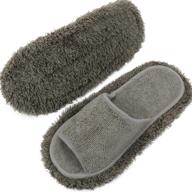 microfiber slippers unisex house cleaning logo