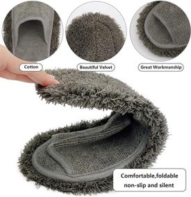 img 2 attached to Microfiber Slippers Unisex House Cleaning