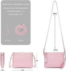 img 3 attached to Crossbody Shoulder Handbags Detachable Wristlet Women's Handbags & Wallets