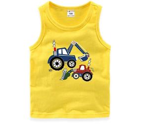 img 2 attached to 👕 Toddler Sleeveless T Shirts with Graphic Designs - Boys' Clothing and Tops: Tees & Shirts