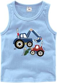 img 1 attached to 👕 Toddler Sleeveless T Shirts with Graphic Designs - Boys' Clothing and Tops: Tees & Shirts