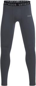 img 4 attached to 👖 VAYAGER Youth Boys' Compression Leggings: Ultimate Thermal Base Layer Pants for Active Performance