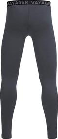 img 3 attached to 👖 VAYAGER Youth Boys' Compression Leggings: Ultimate Thermal Base Layer Pants for Active Performance